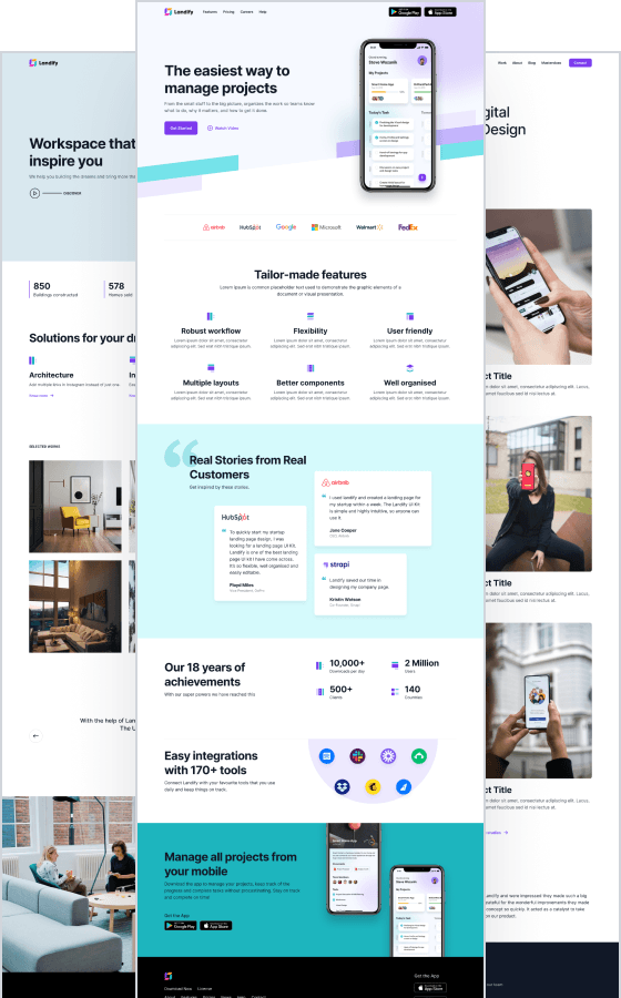 Landify UI - Landing Page UI Kit For Figma