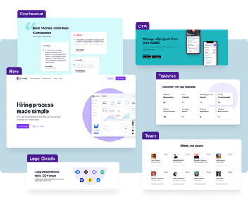 Landify UI - Landing page UI kit for Figma